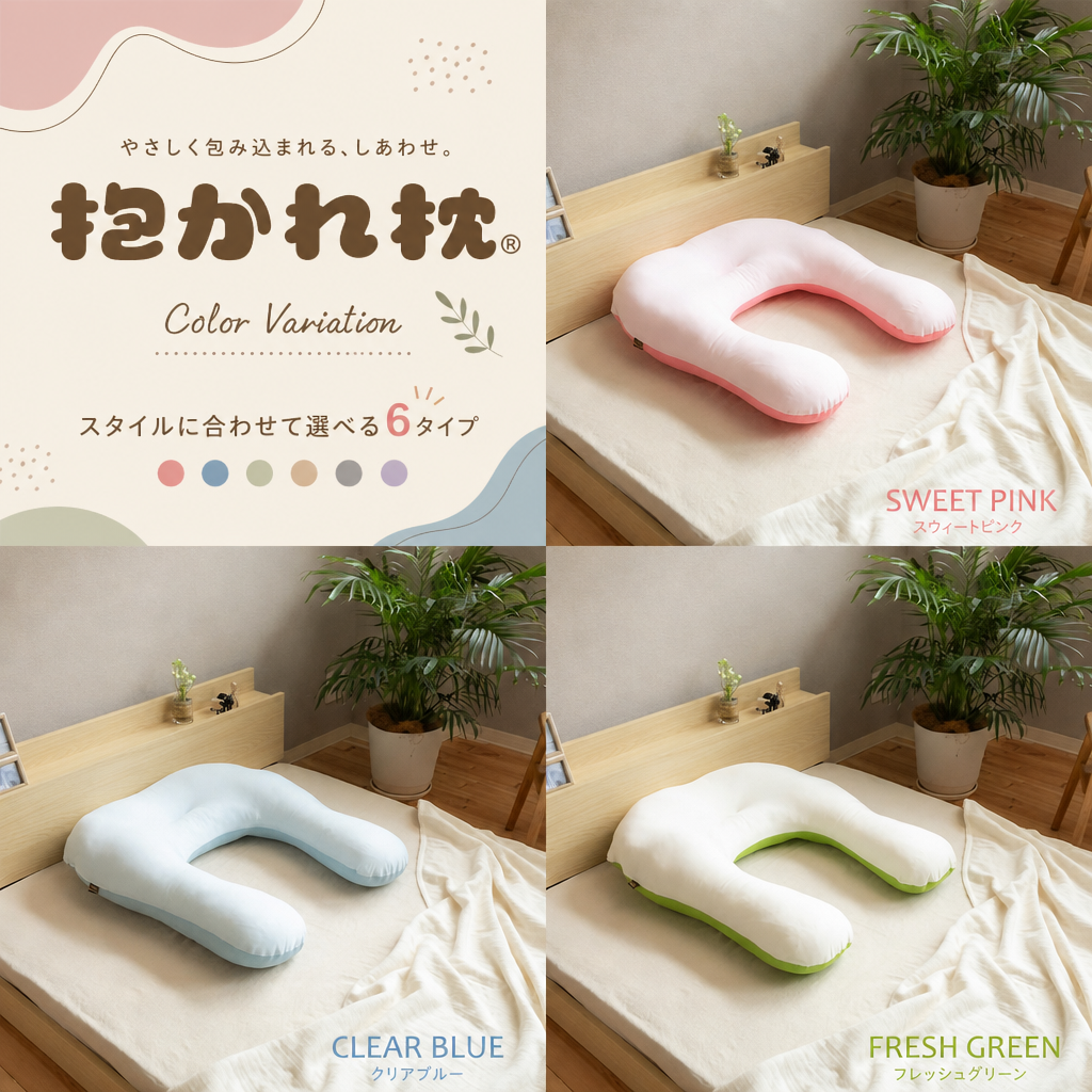 眠り製作所 公式オンラインショップ / 抱かれ枕 アーチピローFUN