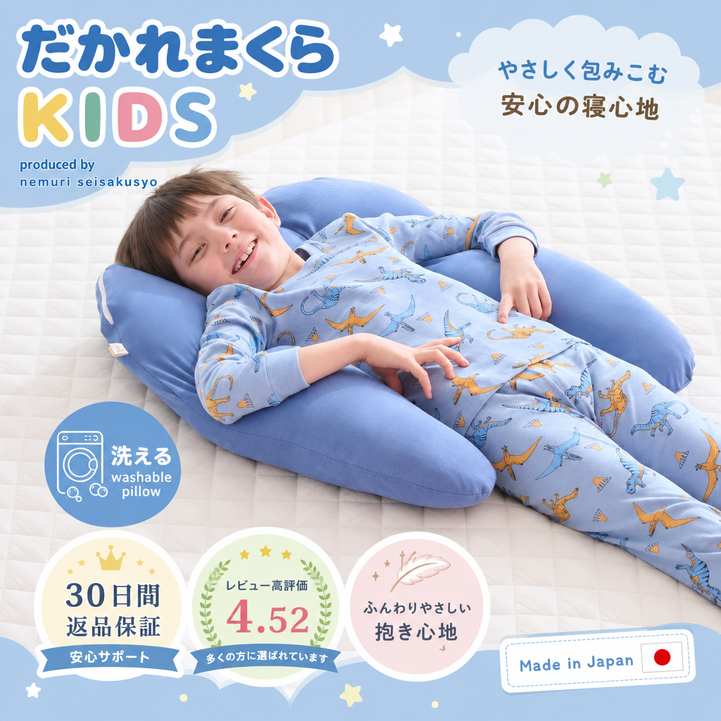 眠り製作所 公式オンラインショップ / 子ども用 抱かれ枕 KIDS（キッズ）