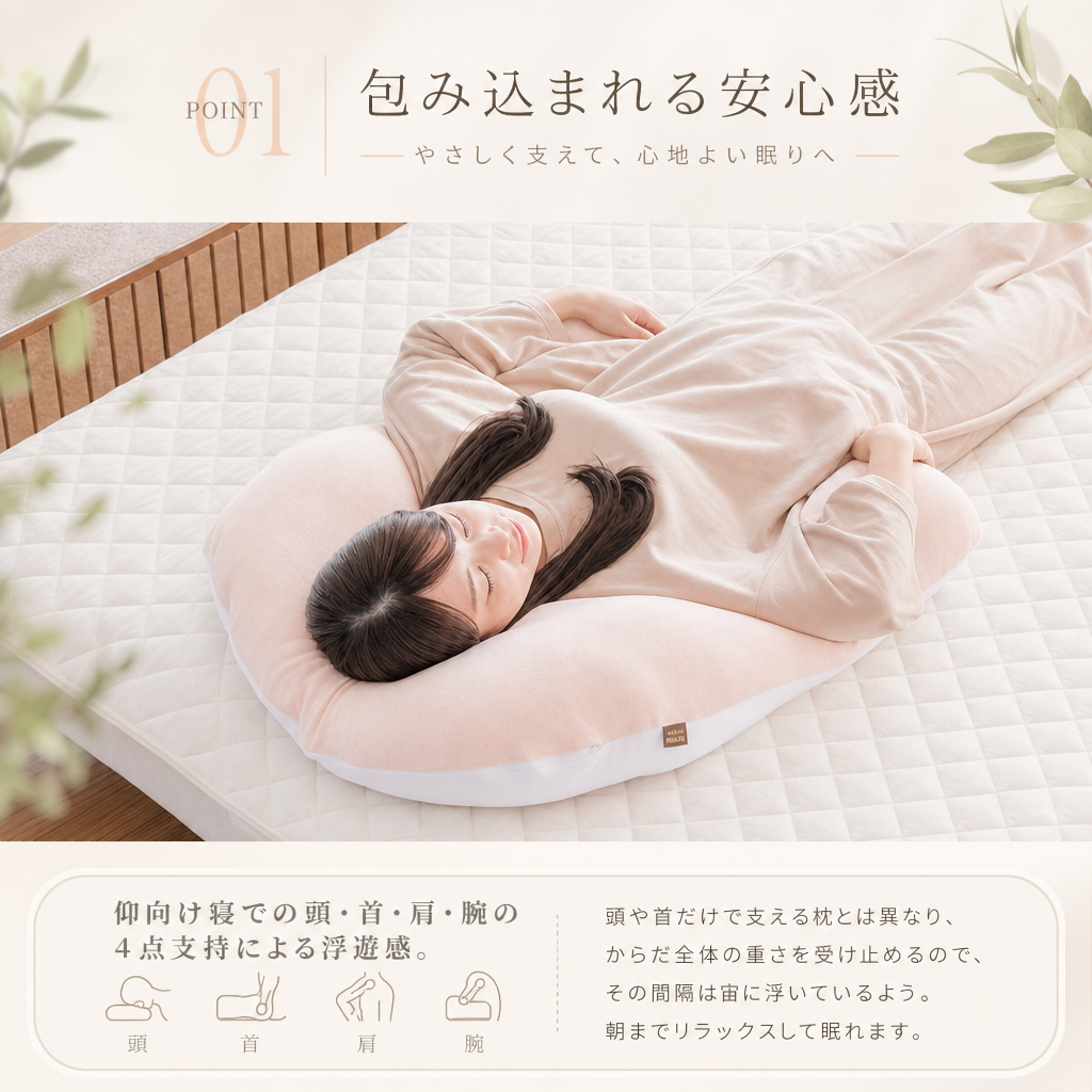 眠り製作所 公式オンラインショップ / 抱かれ枕MOIST（モイスト）