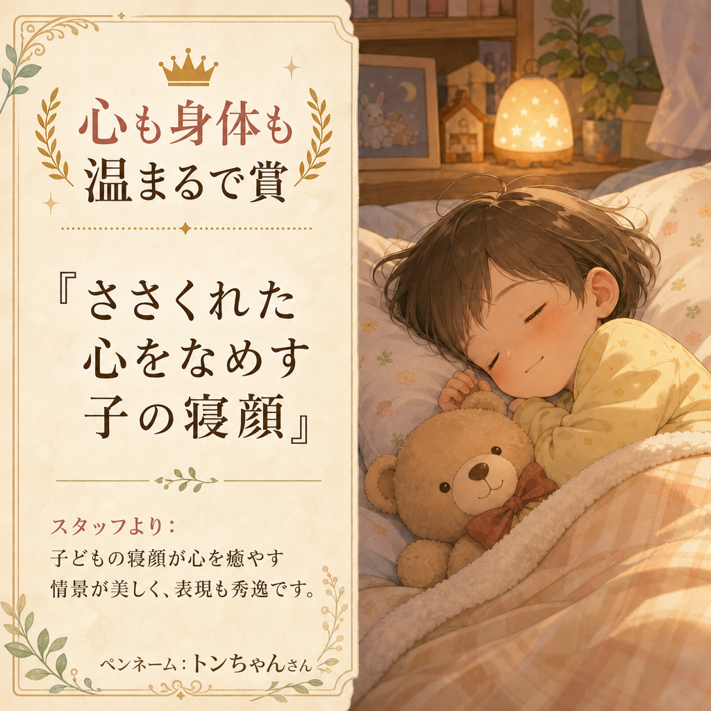 心も身体も温まるで賞