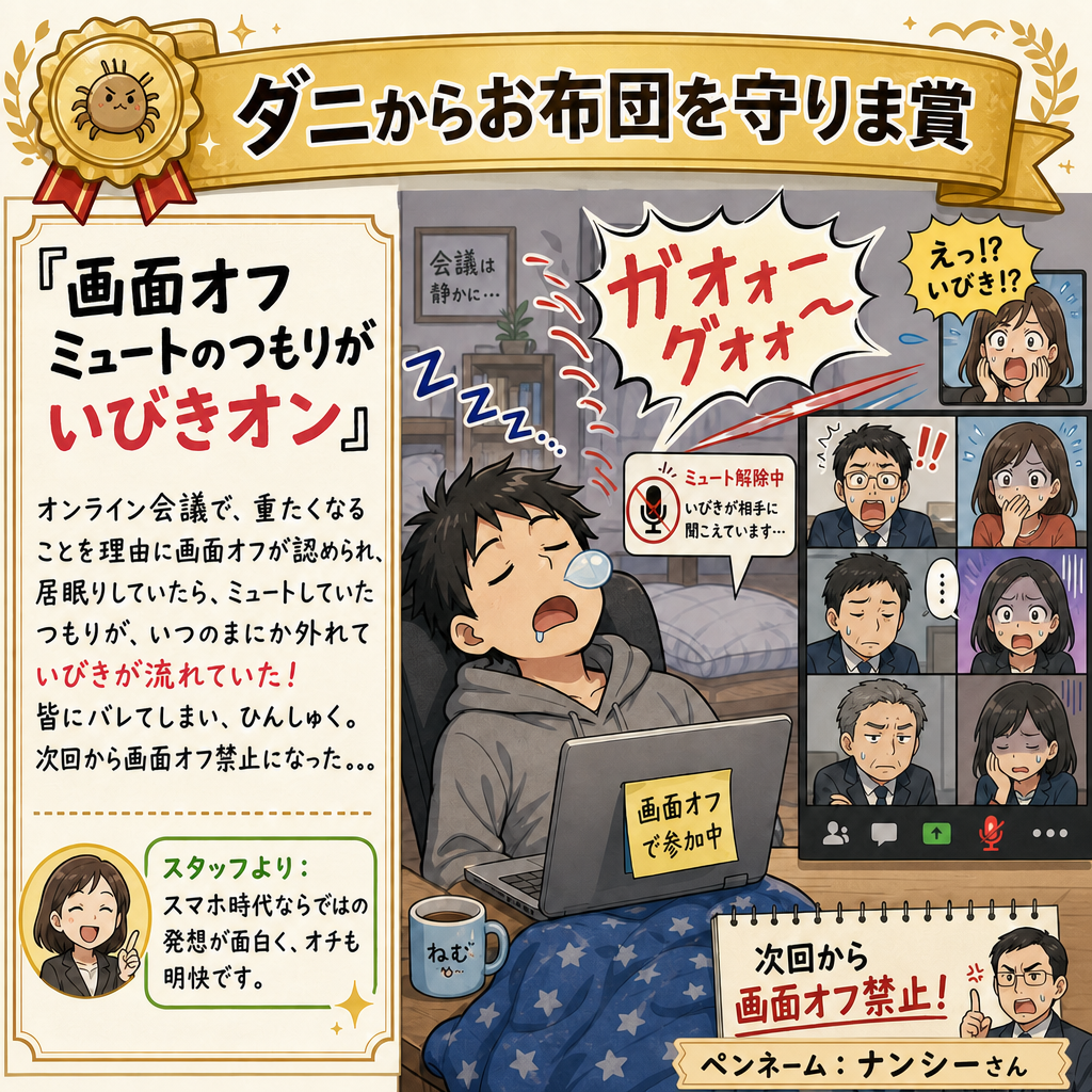 ダニからお布団を守りま賞